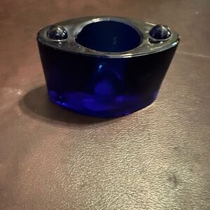 Vintage blue votive holder